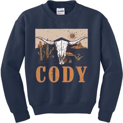 Cody Cowboy Western Style 90s Team Cody Family Pride Kids Sweatshirt