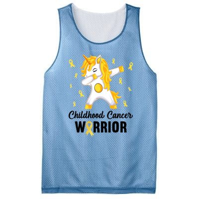 Childhood Cancer Warrior Unicorn We Wear Gold Mesh Reversible Basketball Jersey Tank