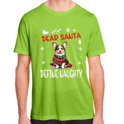 Cute Cardigan Welsh Corgi Dog Christmas Dear Santa Define Adult ChromaSoft Performance T-Shirt