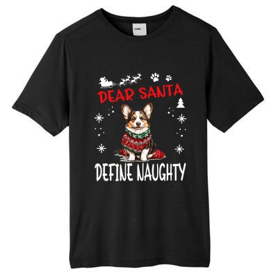 Cute Cardigan Welsh Corgi Dog Christmas Dear Santa Define Tall Fusion ChromaSoft Performance T-Shirt