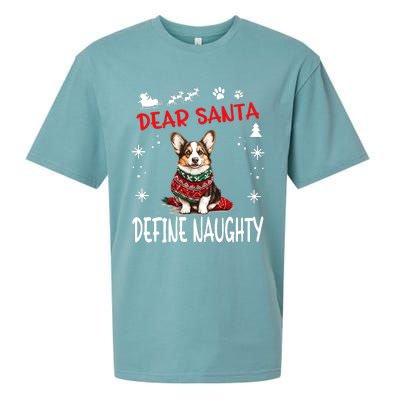 Cute Cardigan Welsh Corgi Dog Christmas Dear Santa Define Sueded Cloud Jersey T-Shirt