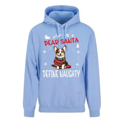 Cute Cardigan Welsh Corgi Dog Christmas Dear Santa Define Unisex Surf Hoodie