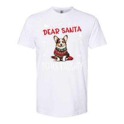 Cute Cardigan Welsh Corgi Dog Christmas Dear Santa Define Softstyle CVC T-Shirt