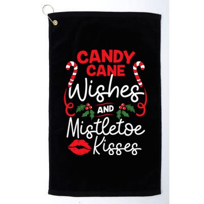 Candy Cane Wishes And Mistletoe Kisses Christmas Costume Platinum Collection Golf Towel