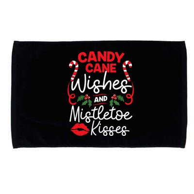 Candy Cane Wishes And Mistletoe Kisses Christmas Costume Microfiber Hand Towel