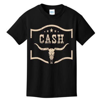 Cash Cowboy Wild West 90s Personalized Cash Family Pride Kids T-Shirt