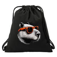 Cool Capybara Wearing Sunglasses Drawstring Bag