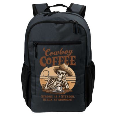 Cowboy Coffee Western Country Skeleton In A Stetson Hat Funny Daily Commute Backpack