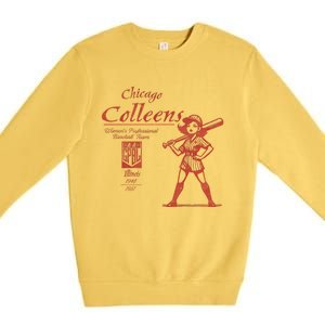 Chicago Colleens Women Professional Baseball Premium Crewneck Sweatshirt