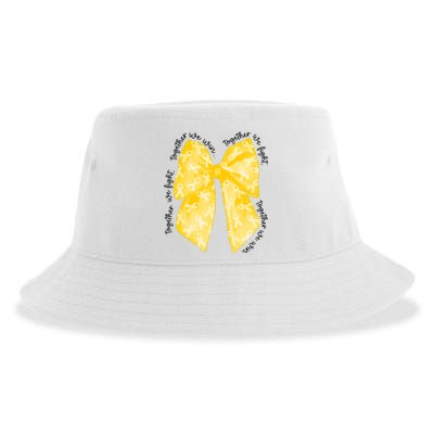 Childhood Cancer Warrior Together We Fight Together We Win Sustainable Bucket Hat