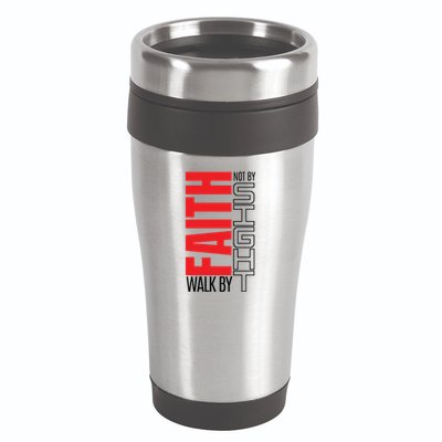 Christian Christian Walk By Faith Not By Sight 16oz Travel Tumbler