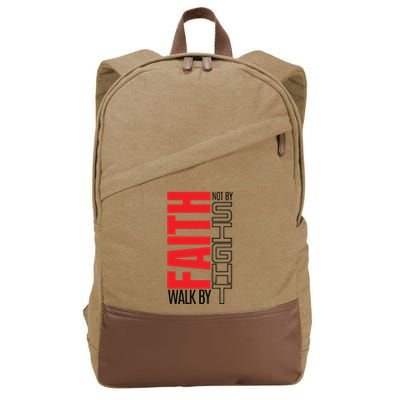 Christian Christian Walk By Faith Not By Sight Cotton Canvas Backpack