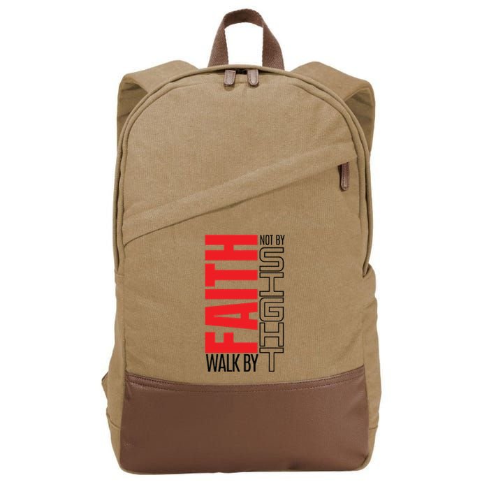 Christian Christian Walk By Faith Not By Sight Cotton Canvas Backpack