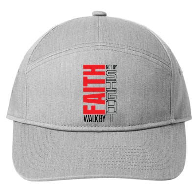 Christian Christian Walk By Faith Not By Sight 7-Panel Snapback Hat