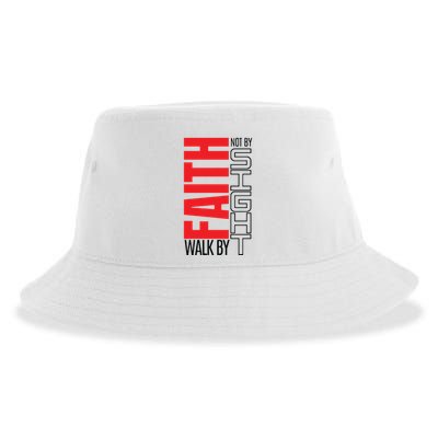 Christian Christian Walk By Faith Not By Sight Sustainable Bucket Hat
