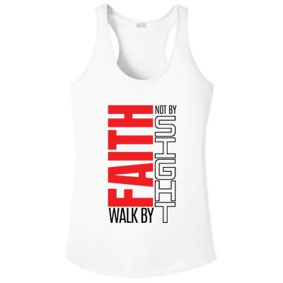 Christian Christian Walk By Faith Not By Sight Ladies PosiCharge Competitor Racerback Tank