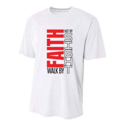 Christian Christian Walk By Faith Not By Sight Youth Performance Sprint T-Shirt