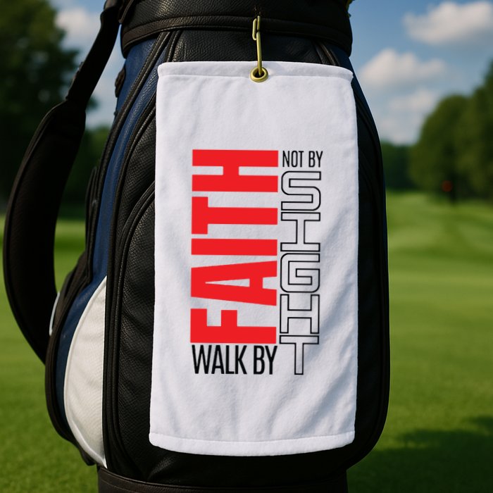 Christian Christian Walk By Faith Not By Sight Golf Towel