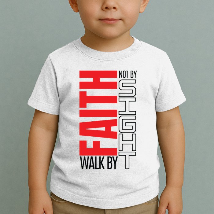 Christian Christian Walk By Faith Not By Sight Toddler T-Shirt