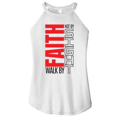 Christian Christian Walk By Faith Not By Sight Women's Perfect Tri Rocker Tank