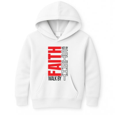 Christian Christian Walk By Faith Not By Sight Kids Hoodie