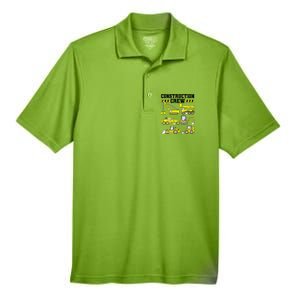 Construction Crew Worker Excavator Boy Girl Men's Origin Performance Pique Polo