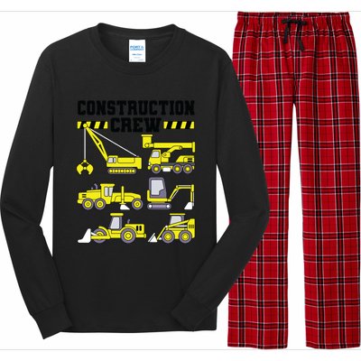 Construction Crew Worker Excavator Boy Girl Long Sleeve Pajama Set