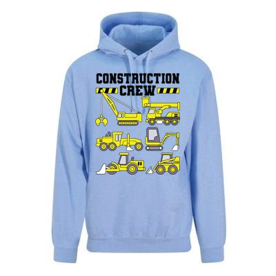 Construction Crew Worker Excavator Boy Girl Unisex Surf Hoodie