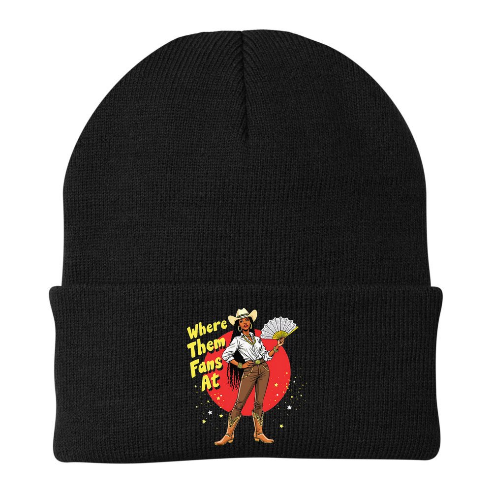 Cowgirls Country Where Them Fans At Melanin Life Women Beanie