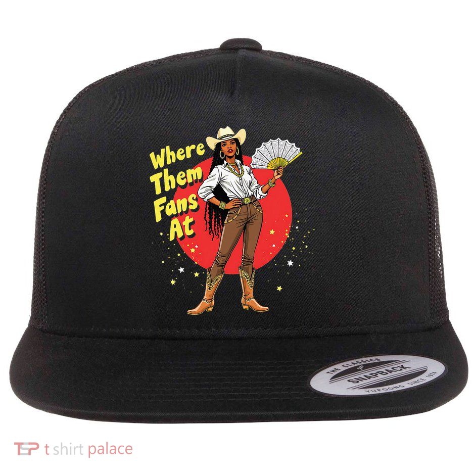 Cowgirls Country Where Them Fans At Melanin Life Women Flatbill Hat