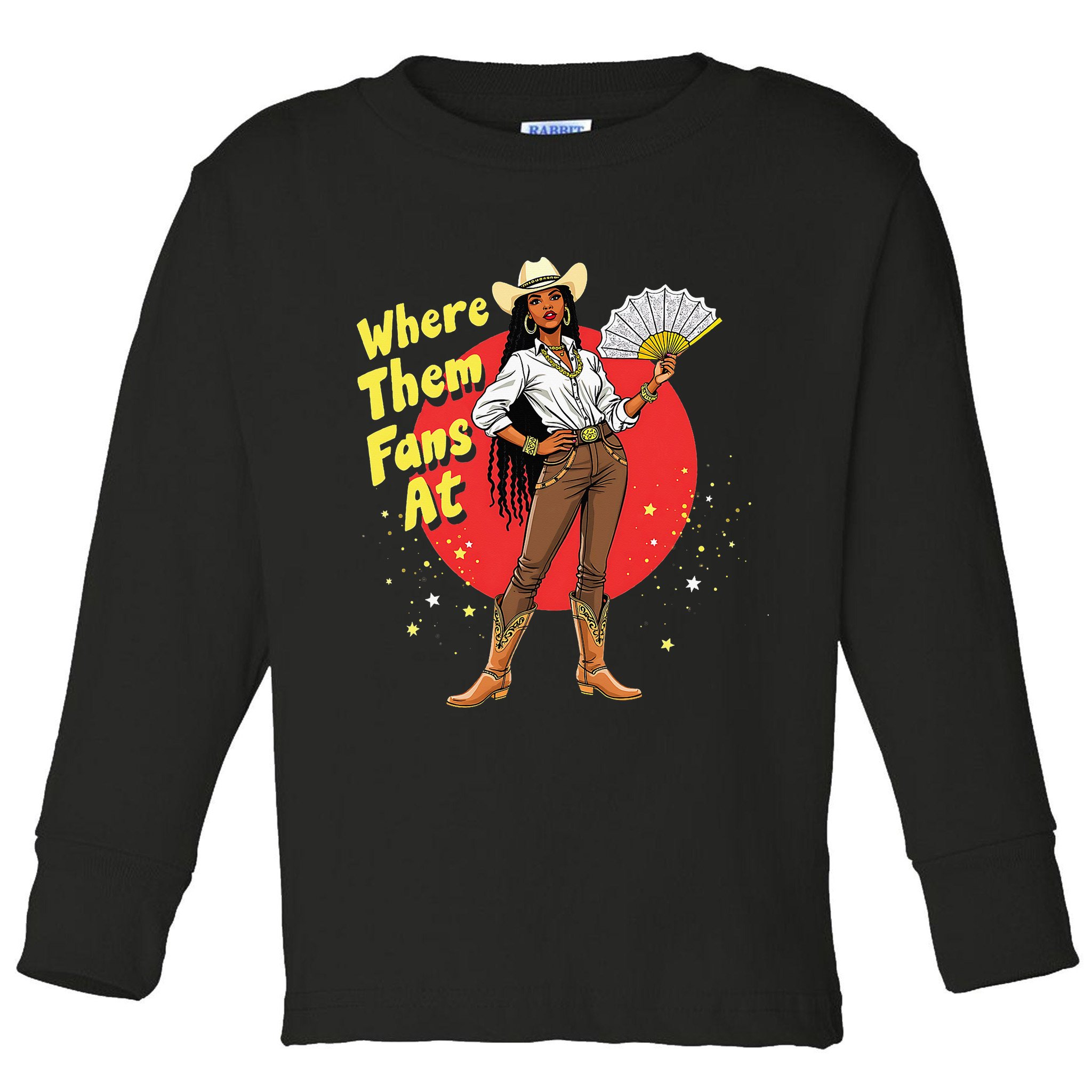 Cowgirls Country Where Them Fans At Melanin Life Women Toddler Long Sleeve Shirt