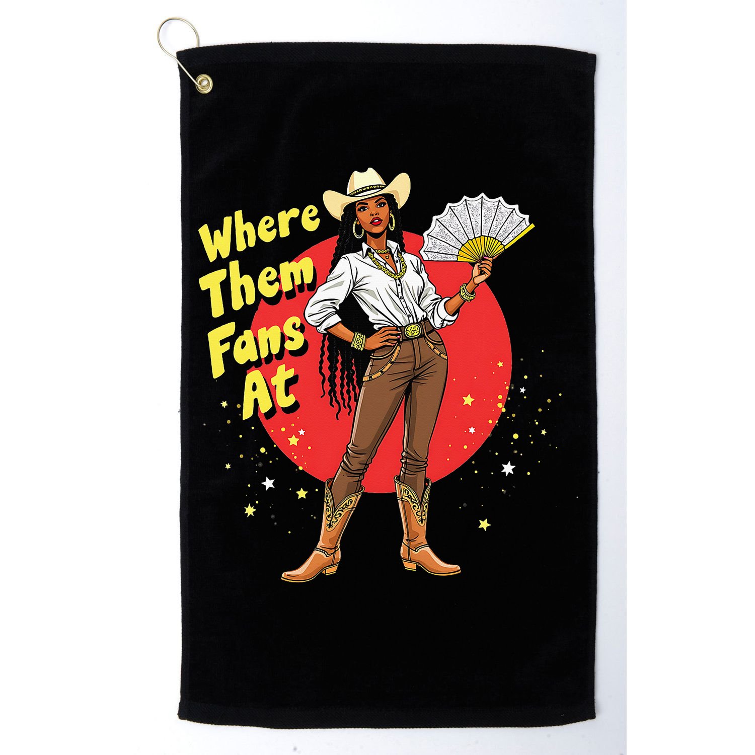 Cowgirls Country Where Them Fans At Melanin Life Women Golf Towel