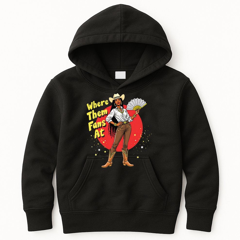 Cowgirls Country Where Them Fans At Melanin Life Women Kids Hoodie