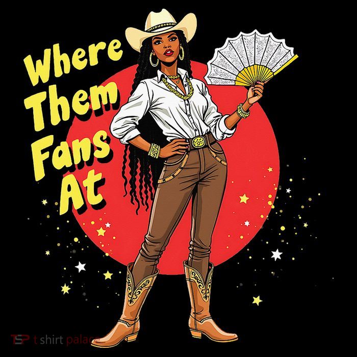 Cowgirls Country Where Them Fans At Melanin Life Women Kids T-Shirt