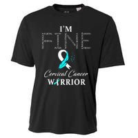 Cervical Cancer Warrior I'm Fine Cooling Performance Crew T-Shirt