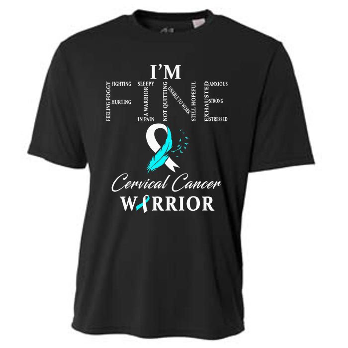 Cervical Cancer Warrior I'm Fine Cooling Performance Crew T-Shirt