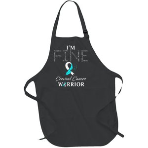 Cervical Cancer Warrior I'm Fine Full-Length Apron With Pockets