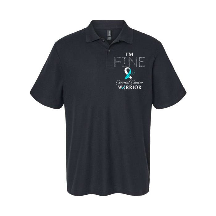 Cervical Cancer Warrior I'm Fine Softstyle Adult Sport Polo