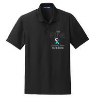 Cervical Cancer Warrior I'm Fine Dry Zone Grid Polo