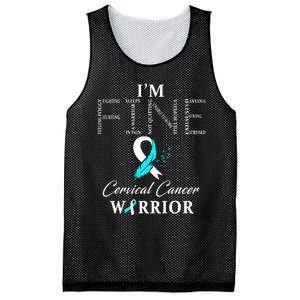 Cervical Cancer Warrior I'm Fine Mesh Reversible Basketball Jersey Tank