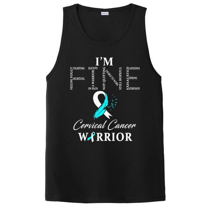 Cervical Cancer Warrior I'm Fine PosiCharge Competitor Tank