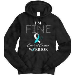 Cervical Cancer Warrior I'm Fine Tie Dye Hoodie