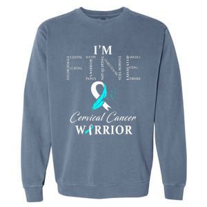 Cervical Cancer Warrior I'm Fine Garment-Dyed Sweatshirt