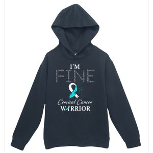 Cervical Cancer Warrior I'm Fine Urban Pullover Hoodie