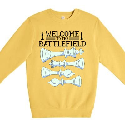 Cool Chess Welcome To The Battlefield Premium Crewneck Sweatshirt