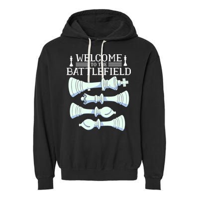 Cool Chess Welcome To The Battlefield Garment-Dyed Fleece Hoodie