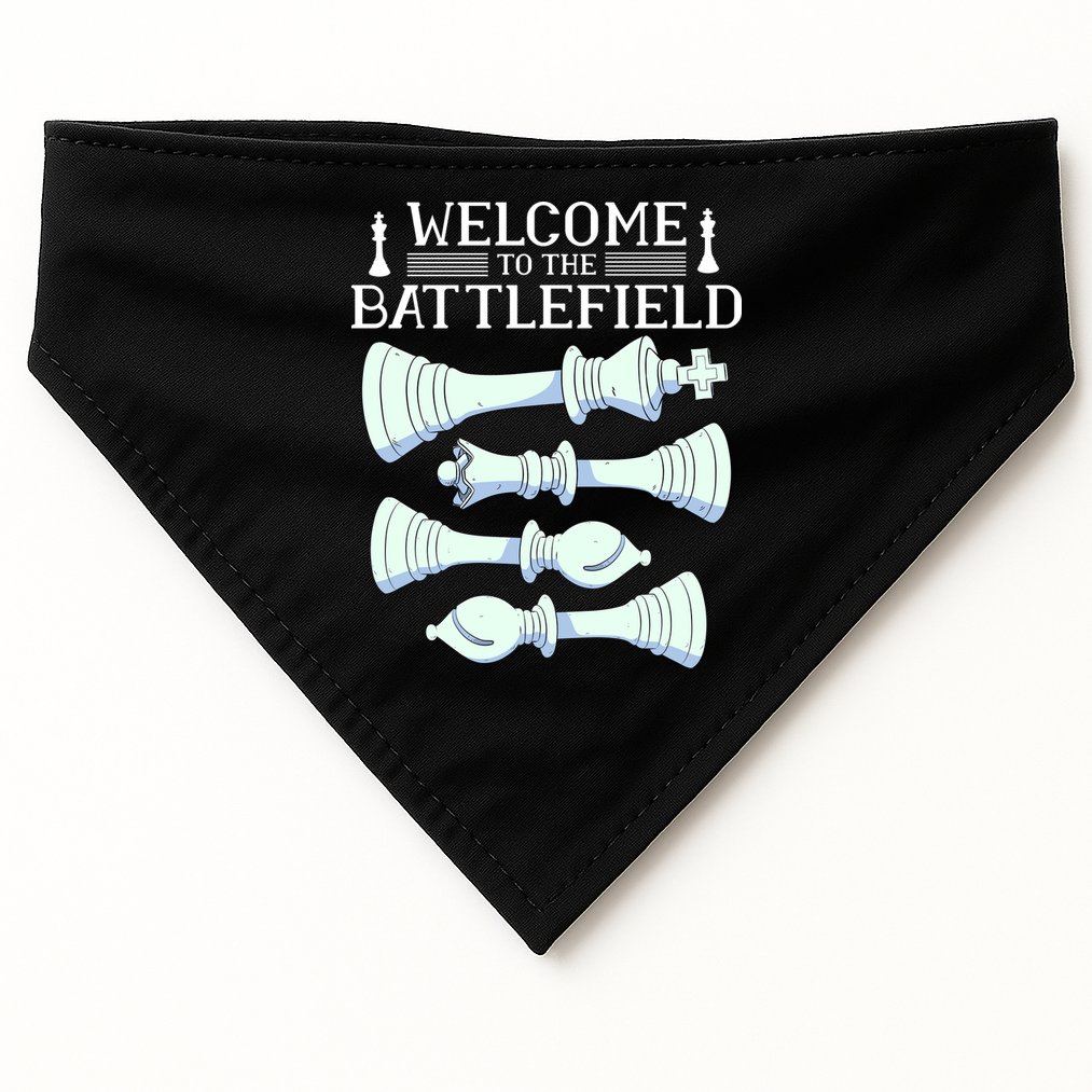 Cool Chess Welcome To The Battlefield USA-Made Doggie Bandana
