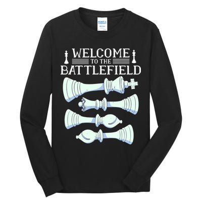 Cool Chess Welcome To The Battlefield Tall Long Sleeve T-Shirt