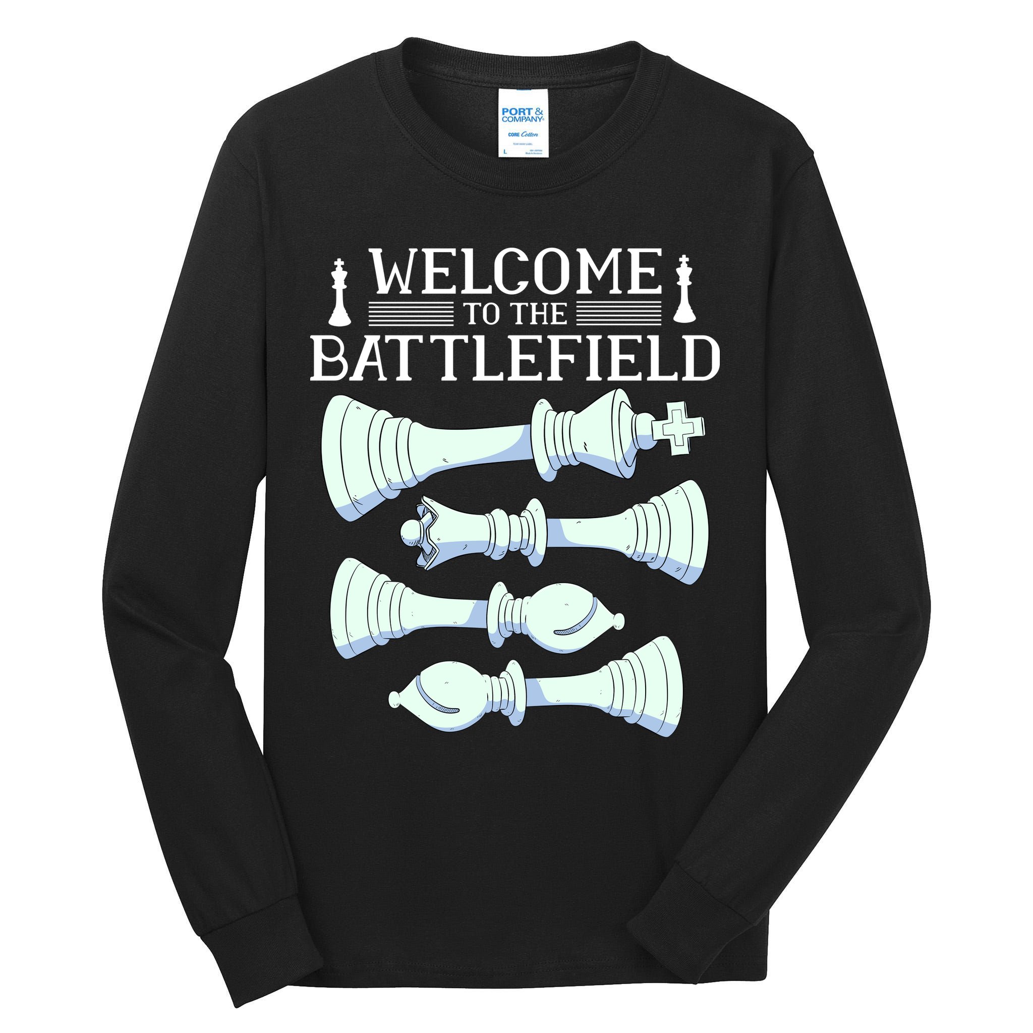 Cool Chess Welcome To The Battlefield Tall Long Sleeve T-Shirt