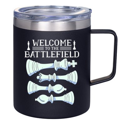 Cool Chess Welcome To The Battlefield 12oz Stainless Steel Coffee Mug